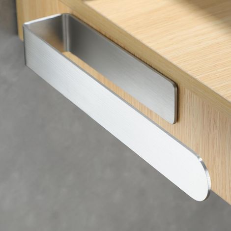 Towel Holder- 30CM Self Adhesive Towel Rack, Stainless Steel Bathroom Towel Rail for Towels, No Holes Required and Easy Installation