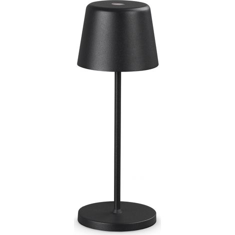Ideal Lux Lampada da tavolo moderna Cute 1 luce LED integrato IP65 nero acrilico