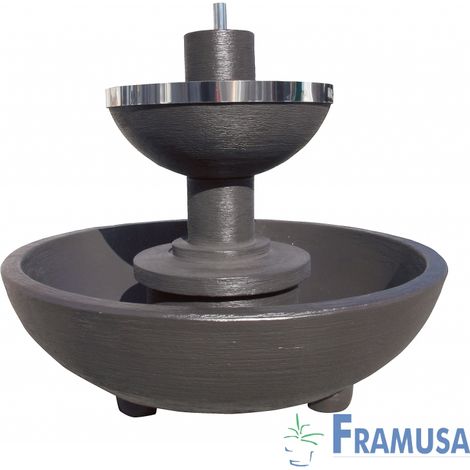 FUENTE DE PIEDRA ARTIFICIAL CASCADA XAMOS WENGUE  CON BOMBA PARA JARDIN (1/2)