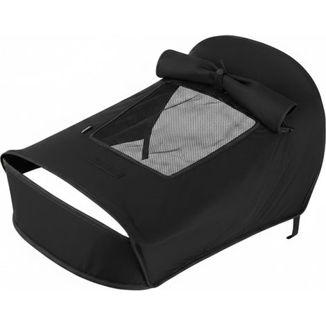 Pare-soleil pour poussette, housse pare-soleil pour poussette avec fenêtre de visualisation, installation bidirectionnelle, protection contre les UV et la pluie, housse noire