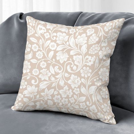 Housse de coussin fleurs printemps été, décoration salon maison,50×50cm (1/5)