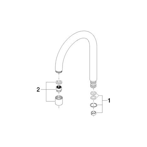 Dornbracht 90282206102-08 Bec Pièces de rechange
