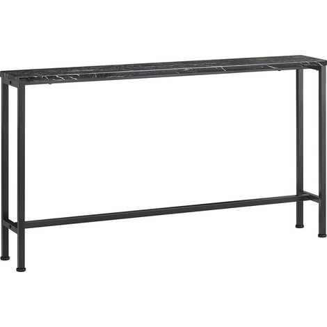 SoBuy Tavolo da Consolle Vintage Tavolo da Ingresso Tavolo per Divano salvaspazio L120P20A65 cm Nero FSB19-SCH