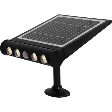 Applique LED solare Tombua con movimento e sensore crepuscolare 8W 6000K Nero