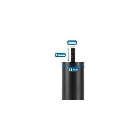 4er-Set Sofabeine aus Aluminiumlegierung – Höhenverstellbar – Ersatz-Schrankbeine – M8-Gewinde – Schwarz – 15 cm (1/5)