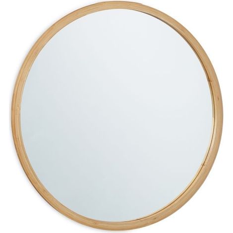 Round bamboo wall mirror 61 cm (1/5)
