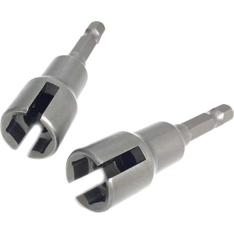 (Lot de 2) Jeu d'embouts pour écrous à ailettes, douilles pour perceuse, clés à douille, outils pour écrous et vis à tête hexagonale de 1/4 pouce. (1/5)