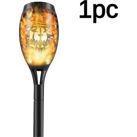 à 4 lampes solaires d'extérieur pour jardin. 12 lampes solaires à effet flamme. étanches IP65. pour jardin. (1/5)