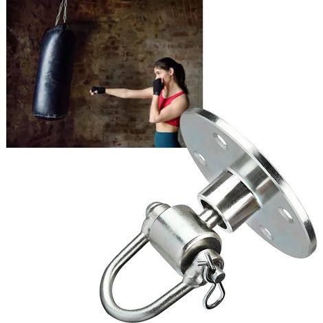 Support de Sac de Frappe Fixation Plafond avec Crochet Rotatif, Installation Rapide pour Entraînement de Boxe à Domicile ou Salle de Sport (1/5)