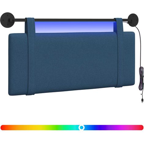 Maison Exclusive - Testiera sospesa Con luce LED Blu Tessuto (1/5)
