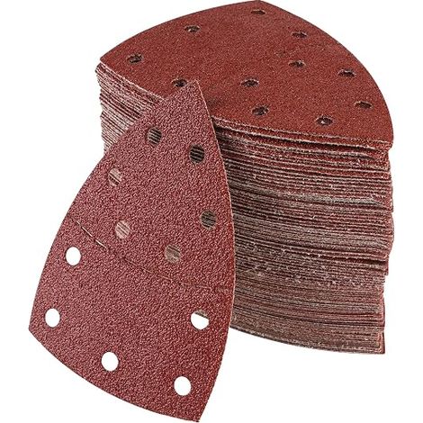 Sander Paper 105mm x 152mm Grit P40/60/80/120/180/240/400 Sanding Triangles 100A, 160, 200 AES, 18, 180 (1/2)