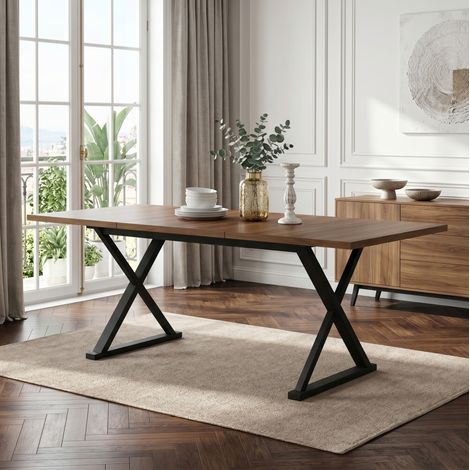Mesa comedor MDF 180x90 cm patas metálicas OKMYHOME (1/5)