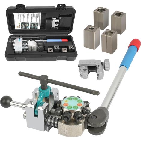 Kit d'outils d'évasement de Conduite de Frein, évasements Simples, Doubles et à Bulle à 45 degrés, Outil à évaser pour diamètres 3/16", 1/4", 5/16" (1/5)