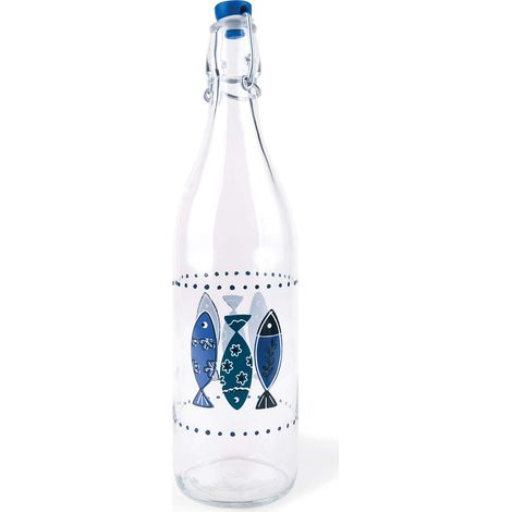 Excelsa Ocean Bottiglia, Multicolore, 1 lt, Vetro (1/2)