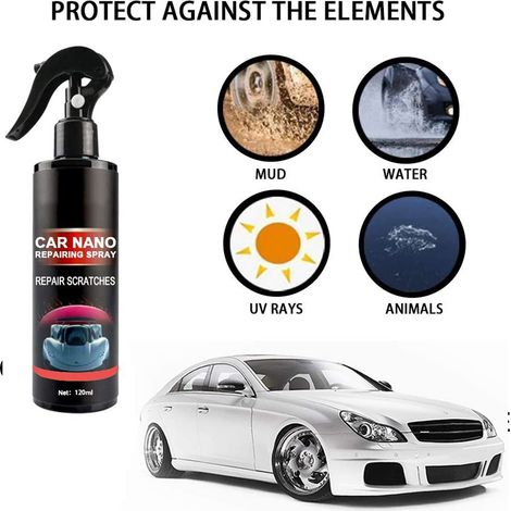 Spray de cire hydrophobe nano pour peinture automobile (120 ml) - Film de protection cristalline