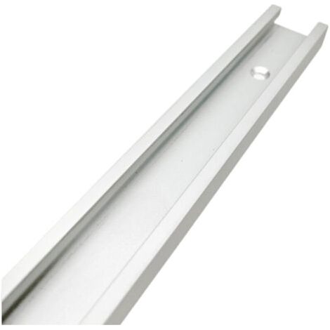 Rail à onglet en T pour scie à table, défonceuse et outils de travail du bois argent 500 mm 30 x 12.8 mm