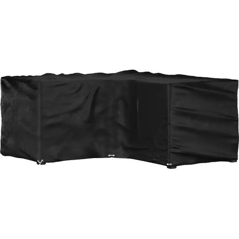 Funda para muebles de jardín, resistente al agua, con protección UV, color negro. (1/2)