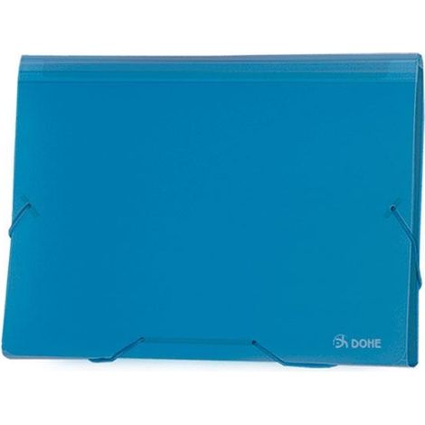 DOHE Clasificador acordeon PP A4 traslucido azul