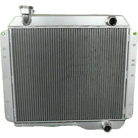 Radiador, tamaño del núcleo 490 mm x 430 mm x 62 mm, tamaño total 565 mm x 540 mm x 75 mm, entrada 38 mm, salida 38 mm, 3 filas (1/5)