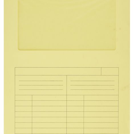 Fraschini Carpetas Con Ventana 120g - Formato A4 - Amarillo - Paquete De 50 Unidades (1/3)