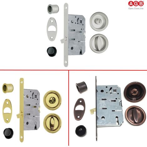 Kit Scivola AGB Libero/Occupato Rosette Tonde BRONZATO (1/2)