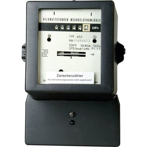 Compteur d'énergie monophasé 192200011 – Tension 250V – Intensité 10/30A – Mécanique non certifié – Pour installations électriques –