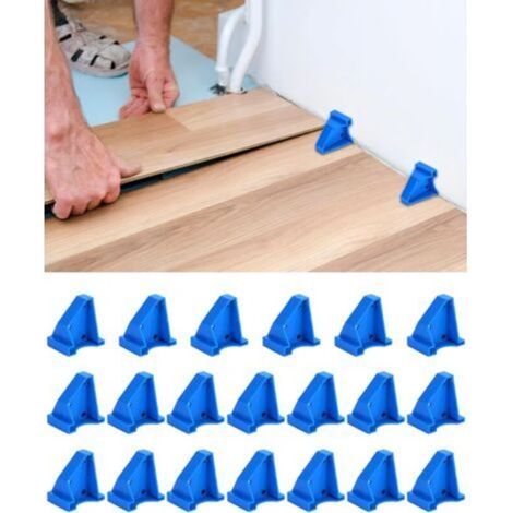 Ensemble de 20 entretoises pour la pose de parquet et de revêtement de sol stratifié, conception triangulaire robuste avec des espaces de 1/4 et 1/2 pouce.