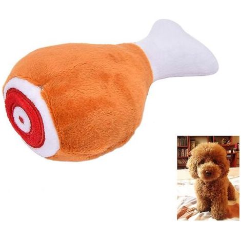 1 jouet à mâcher en forme de baguette pour animal de compagnie, chien ou chat, en peluche couineur (1/4)