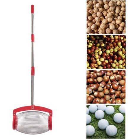 BUNTHAUS Récupérateur de Noix et Fruits pour Jardin Outil Ramasseur de Noix, Châtaignes, Balles de Golf avec Couvercle Tournant- (1/5)