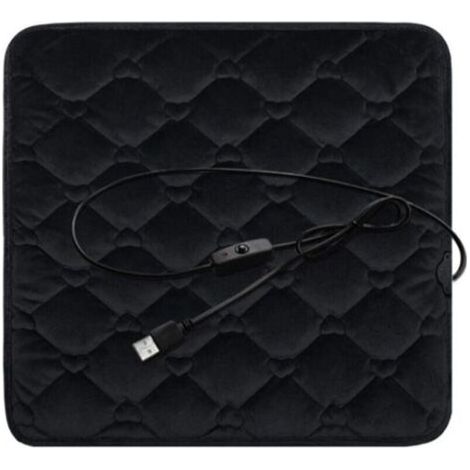 Coussin de siège de voiture chauffant USB, coussin chauffant électrique 5V, housse chauffante antidérapante pour chaise, chaise de bureau chaude d'hiver, canapé de maison (1/5)
