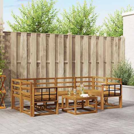 Outdoor-Sofagarnitur 7 pcs Natur Massivholz Akazie (1/5)