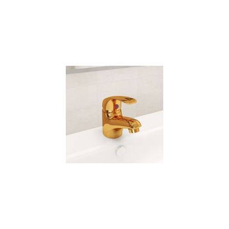 Robinet mitigeur doré 13x10 cm - -Karteo (1/4)