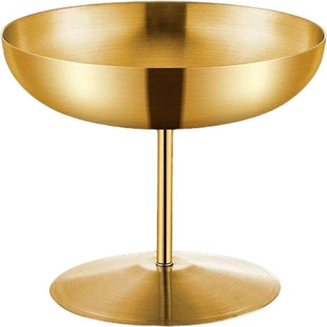 Bol à glace en acier inoxydable, bol à parfait, coupe à sundae, bol à trifle, élégant bol de service, pot à yaourt, coupe à dessert sur pied pour fête W (1/5)