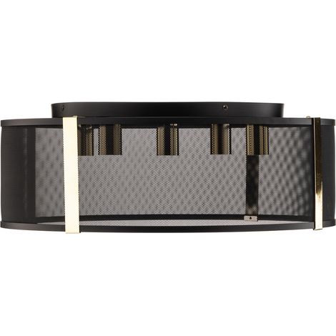 [NEUWERTIG] B-Ware Luminex Deckenlampe Leuchte Lavinia Gold Schwarz Streifen Fünfflammig E27