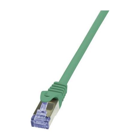 Câble réseau RJ45 CAT 6A S / FTP LogiLink - 2 connecteurs RJ45 - 0,25 m - Vert - CQ3015S (1/2)