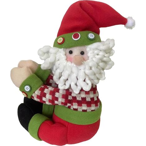 Pointe de sapin de Noël Père Noël, décoration unique de Noël amusante pour la maison. Peut aussi être utilisé comme lien de rideau ou support pour bouteille de vin. Décoration festive pour sapin et ma (1/5)