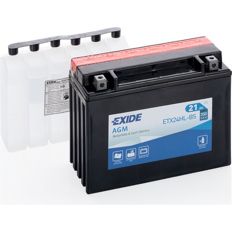 Batterie moto Exide YTX24HL-BS 12v 21ah 350A