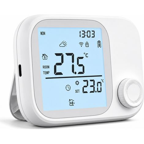 Thermostat WiFi sans Fil RF433 pour Chaudière à Gaz, Contrôle par Application, Version avec 6 (1/5)