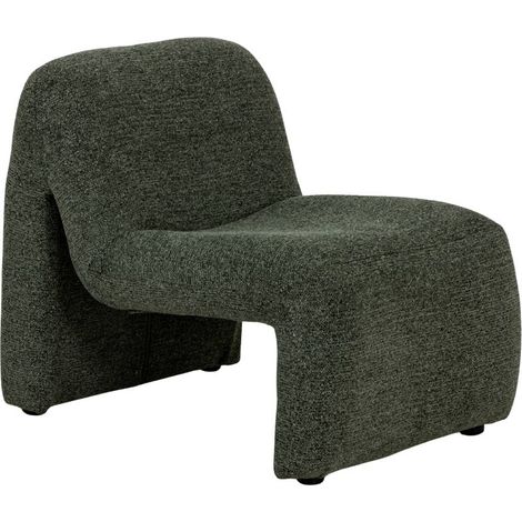Fauteuil en tissu vert Ludovic