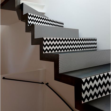 Stickers adhésifs escalier carrelages contremarche - MAJKEN - 2 bandes de 12.5x87.5cm (1/3)