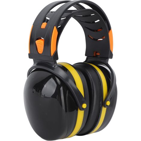 Casque antibruit pliable léger, protection auditive de sécurité, serre-tête pour jardin, tir, tonte, noir et jaune (1/5)