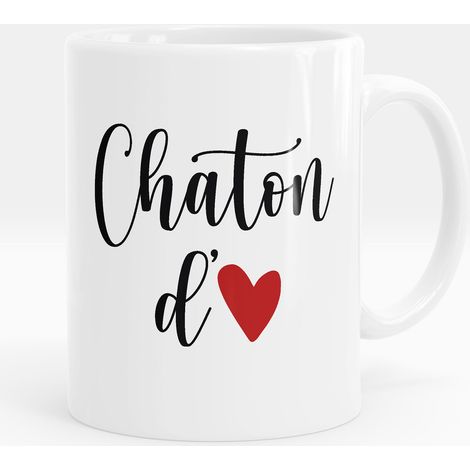Mug - Tasse personnalisée - Chaton d'amour - Mug Rose (1/5)