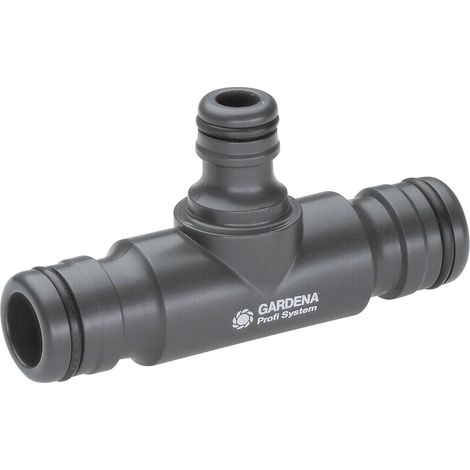 GARDENA 02835-20  Kunststoff T-Stück Steckkupplung Profi-System, Steckkupplung