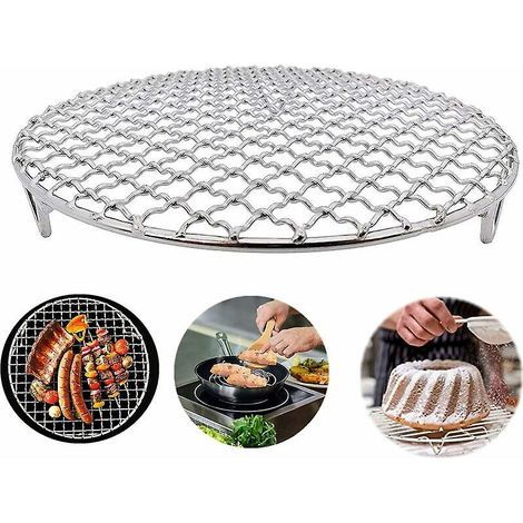 grid Accessoire Pour Barbecue/grill, 15cm Barbecue Grille De Cuisson En Acier Inoxydable Grille Ronde Pour Grillades, Grille De Refroidissement Po (1/4)