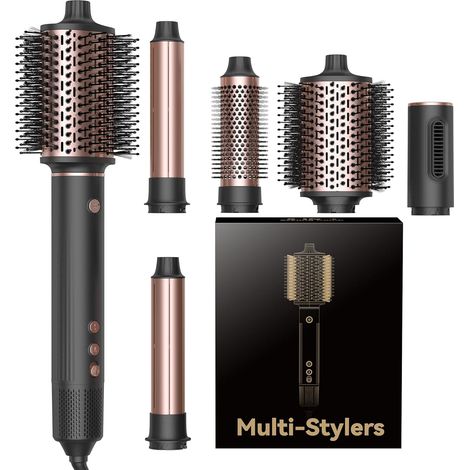 Air Styler 5 en 1 Airbrush 5 en 1 Air Brush 110000 TR/MIM Hairstyler Seche Cheveux 1300W, Brosse Souflante, Boucleur Automatique, Thermal Brush Seche Cheveux 5 en 1 pour Sécher, Boucler, Lisser (1/5)