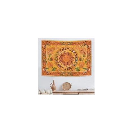 150x130cm Tapisserie murale vintage en forme de soleil brûlant - Décoration murale pour chambre à coucher, salon (1/5)