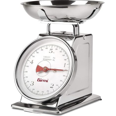 Girmi PS90 Acciaio inossidabile Superficie piana Rettangolo Bilancia da cucina meccanica (1/5)