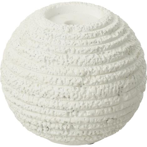 Chandelier Rond en Ciment "Creta" 18cm Blanc