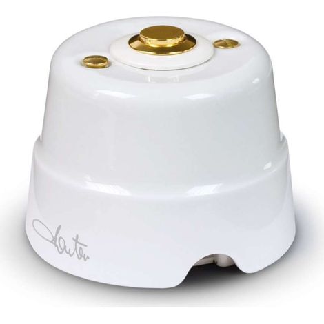 Pulsante ottone per campanello da parete in ceramica 2A 48V bianco