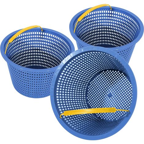 Lot de 3 Paniers Skimmer Piscine 20 cm, ABS Renforcé, Résistant Chlore (1/4)